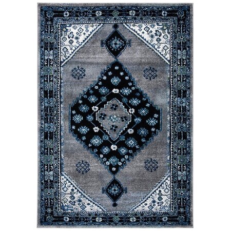 Safavieh 8 x 10 ft. Vintage Hamadan Power Loomed Rectangle Area Rug Beige & Black VTH203B-8